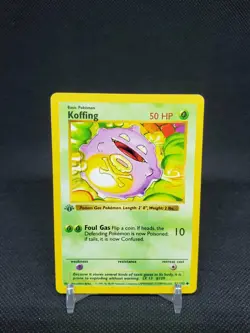 Koffing 51/102 Base Set 1st Edition Shadowless LP Pokemon Card - Image 1
