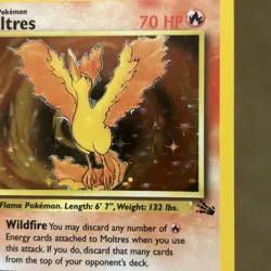 Pokemon TCG Moltres Holo Rare Card 12/62 Fossil 1st Edition Never Played Nice - Image 3