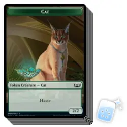 10 pcs CAT TOKEN (9/17) Streets Of New Capenna SNC Magic MTG MINT CARD - Image 1