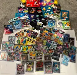 Pokemon Mystery Pack!! 50 Cards!! Stickers/Coins/Mini Binder - Image 5