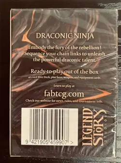Flesh & Blood Uprising Blitz Deck Fai Sealed Starter 40 Cards Draconic Ninja 🏰 - Image 2