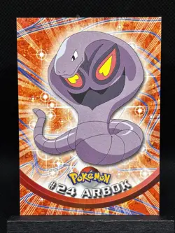 Arbok #24 1999 Topps Pokemon TV Animation Black Logo Card NM - Image 1