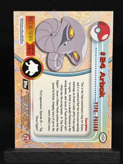 Arbok #24 1999 Topps Pokemon TV Animation Black Logo Card NM - Image 2