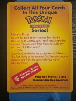1999 Pokemon Wizards of the Coast Promos - CATCH MEW Card NM - Pokemon the Movie - Image 2