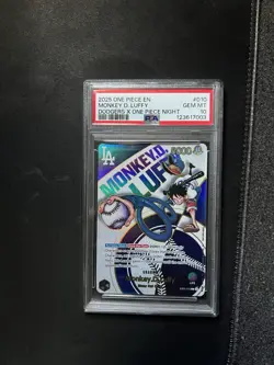 One Piece Monkey.D.Luffy EB02-010 La Dodgers Promo Card PSA 10 - Image 1