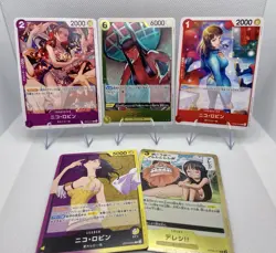 One Piece TCG Nico Robin Foil Reg Lot Of 5 Cards Japanese NM - Image 1