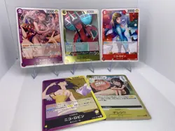 One Piece TCG Nico Robin Foil Reg Lot Of 5 Cards Japanese NM - Image 2