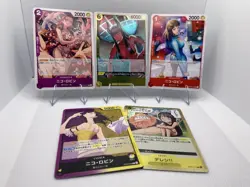 One Piece TCG Nico Robin Foil Reg Lot Of 5 Cards Japanese NM - Image 3