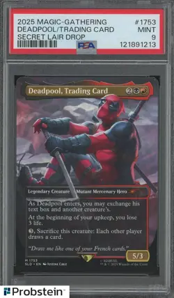 2025 Magic The Gathering Secret Lair Drop #1753 Deadpool Trading Card PSA 10 - Image 1