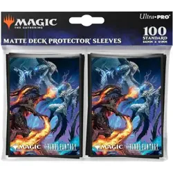 Magic: The Gathering-FINAL FANTASY Bahamut and Ifrit 100ct Deck Protector Sleeve - Image 1