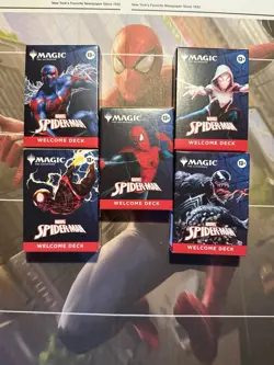 SDCC Spider-Man 5 Deck Welcome Set w/playmat - Image 1