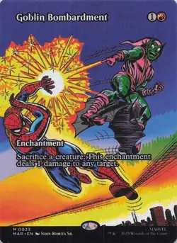 Goblin Bombardment (Borderless) Spider-Man Mythic Regular #23 NM MTG - Image 1