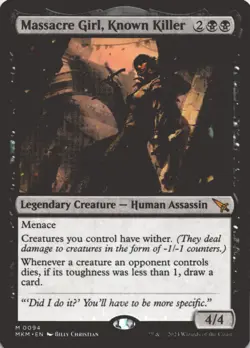 MTG Massacre Girl, Known Killer Normal NM Murders at Karlov Manor Magic 94 - Image 1