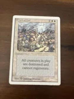 WOTC MtG Unlimited Wrath of God (R) Moderately Played ￼ - Image 1
