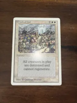 WOTC MtG Unlimited Wrath of God (R) Moderately Played ￼ - Image 2