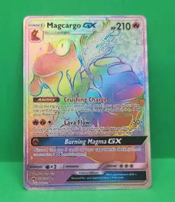 Pokemon SM Lost Thunder MINT Condition Rainbow Hyper Rare Magcargo GX 218/214 - Image 4