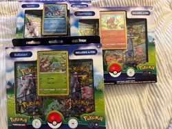 3 Pokemon Go - Squirtle &Bulbasaur&Charmander Pin Collection New/Sealed - Image 5