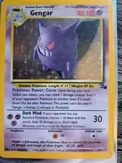 Pokemon TCG Gengar 5/62 Fossil Unlimited Holo Rare - Image 3
