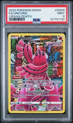 ORICORIO POKEMON SWORD AND SHIELD CROWN ZENITH GG04 FULL ART PSA 9 MINT - Image 1