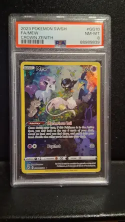 Pokemon TCG Mew Crown Zenith Galarian Gallery GG10/GG70 Holo Rare PSA 8 NM-MT - Image 1