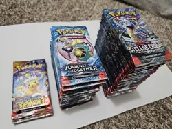 Pokemon Booster Packs Lot of 69. Surging Sparks, Journey Together, Stellar Crown - Image 1