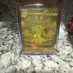 Pokemon Mega Lucario EX Gold Ultra Secret Rare Holo English Gold Lucario - Image 1