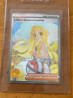 Lillie’s Determination SAR IN HAND 184/132 Pokemon Mega Evolutions English - Image 1
