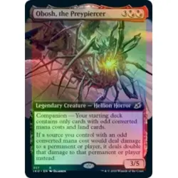 FOIL OBOSH, THE PREYPIERCER (EXTENDED ART) Ikoria IKO Magic MTG MINT CARD - Image 1
