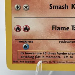 Pokemon TCG Ponyta Base Set 60/102 Regular Unlimited Common Card - Image 4