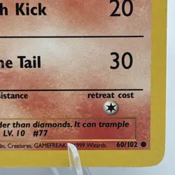 Pokemon TCG Ponyta Base Set 60/102 Regular Unlimited Common Card - Image 5