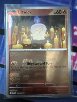 Litwick (Master Ball Pattern) 016/086 Sv: White Flare Pokemon Card TCG - Image 1