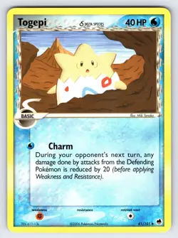Togepi Delta Species 41/101 EX Dragon Frontiers Pokemon Card TCG Uncommon - Mp - Image 1