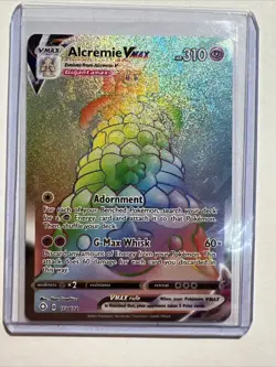 Alcremie VMAX 073/072 Shining Fates Secret Rainbow Rare Holo Pokemon Card NM - Image 1
