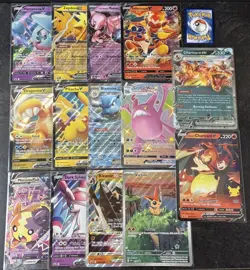 Pokemon TCG (14X) JUMBO Card Lot Charizard Victini Pikachu & More Most LP+ to NM - Image 1