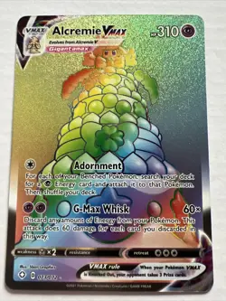 Alcremie VMAX 073/072 Shining Fates Rainbow Secret Rare Pokemon TCG Card NM - Image 1