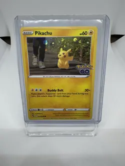 Pokemon Ultra Rare Holo Foil Pikachu Card 027/078 Promo Pokemon Go - Image 1