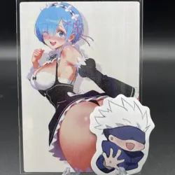 Rem Re:Zero Anime Waifu Card Doujin ACG Goddess Holo - Image 1