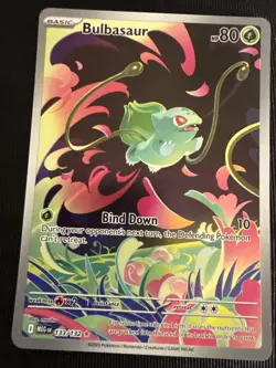 Bulbasaur 133/132 English MEG EN-Mega Evolutions Illustration Rare Pokemon Card - Image 1
