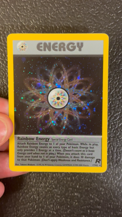 Pokemon Card Team Rocket 17/82 RAINBOW ENERGY HOLO 274💎MINT💎 MEGA SWIRL!!! - Image 2