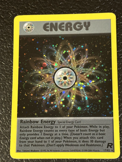 Pokemon Card Team Rocket 17/82 RAINBOW ENERGY HOLO 274💎MINT💎 MEGA SWIRL!!! - Image 4