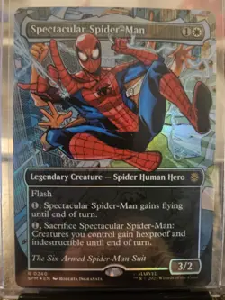 Magic the Gathering Spider-Man-Spectacular Spider-man Borderless Textured Foil - Image 1