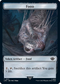FOOD TOKEN (#11) x4 mtg NM-M Lord of the Rings:" Tales of Middle-Earth - Image 1