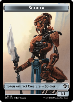 SOLDIER // ELEMENTAL TOKEN x4 mtg NM-M Commander Outlaws Of Thunder Junction - Image 1