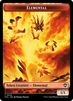 SOLDIER // ELEMENTAL TOKEN x4 mtg NM-M Commander Outlaws Of Thunder Junction - Image 2