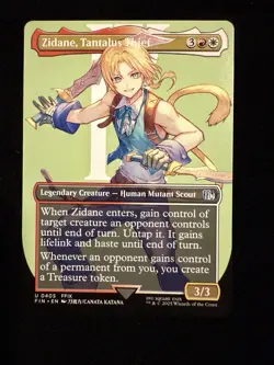Non Foil Borderless Zidane Tantalus Thief Magic the Gathering Final Fantasy - Image 1