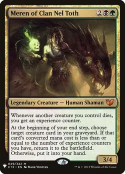 MTG Meren of Clan Nel Toth PLST Mythic Normal #C15-49 - Image 1