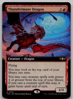 Thundermane Dragon (Extended Art) R Commander: Tarkir: Dragonstorm 78 NM - Image 1