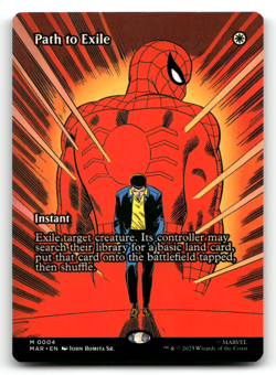 🕷 PATH TO EXILE 4 NM BORDERLESS MYTHIC SPIDERMAN MTG ENGLISH - Image 1
