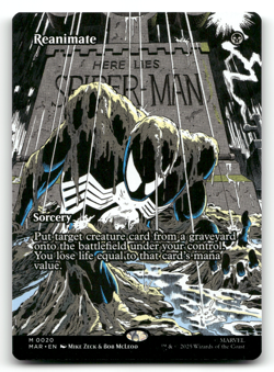 🕷 REANIMATE 20 NM BORDERLESS MYTHIC SPIDERMAN MTG ENGLISH - Image 1