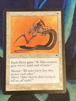 Armor Sliver MTG Tempest Uncommon LP Lightly Played Single Card - Image 1